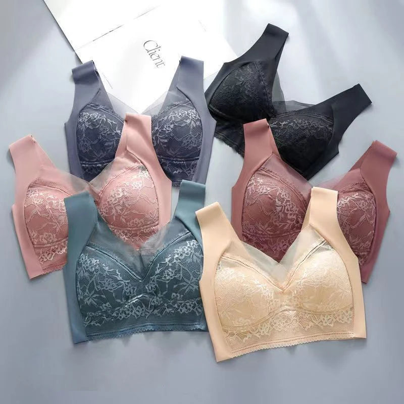 Lace Seamless Full Cup Push-Up Bra