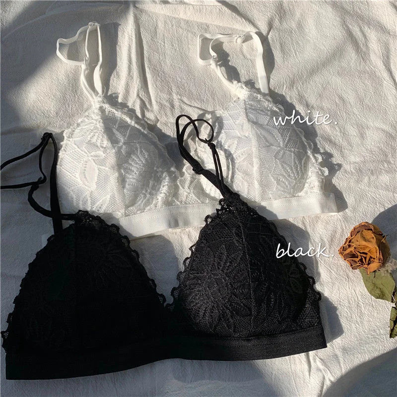 French Lace Triangle Up Lace Bralette